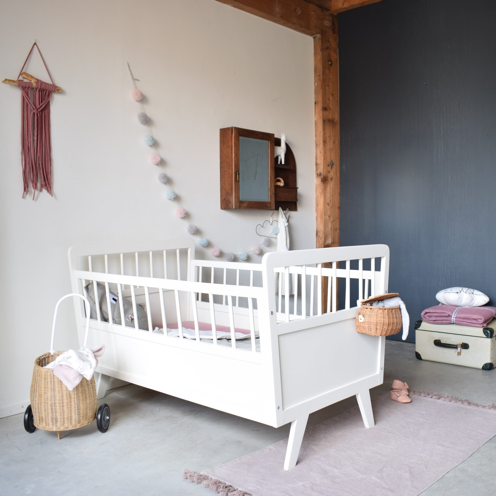 Retro babybedje Quinn - Off-white