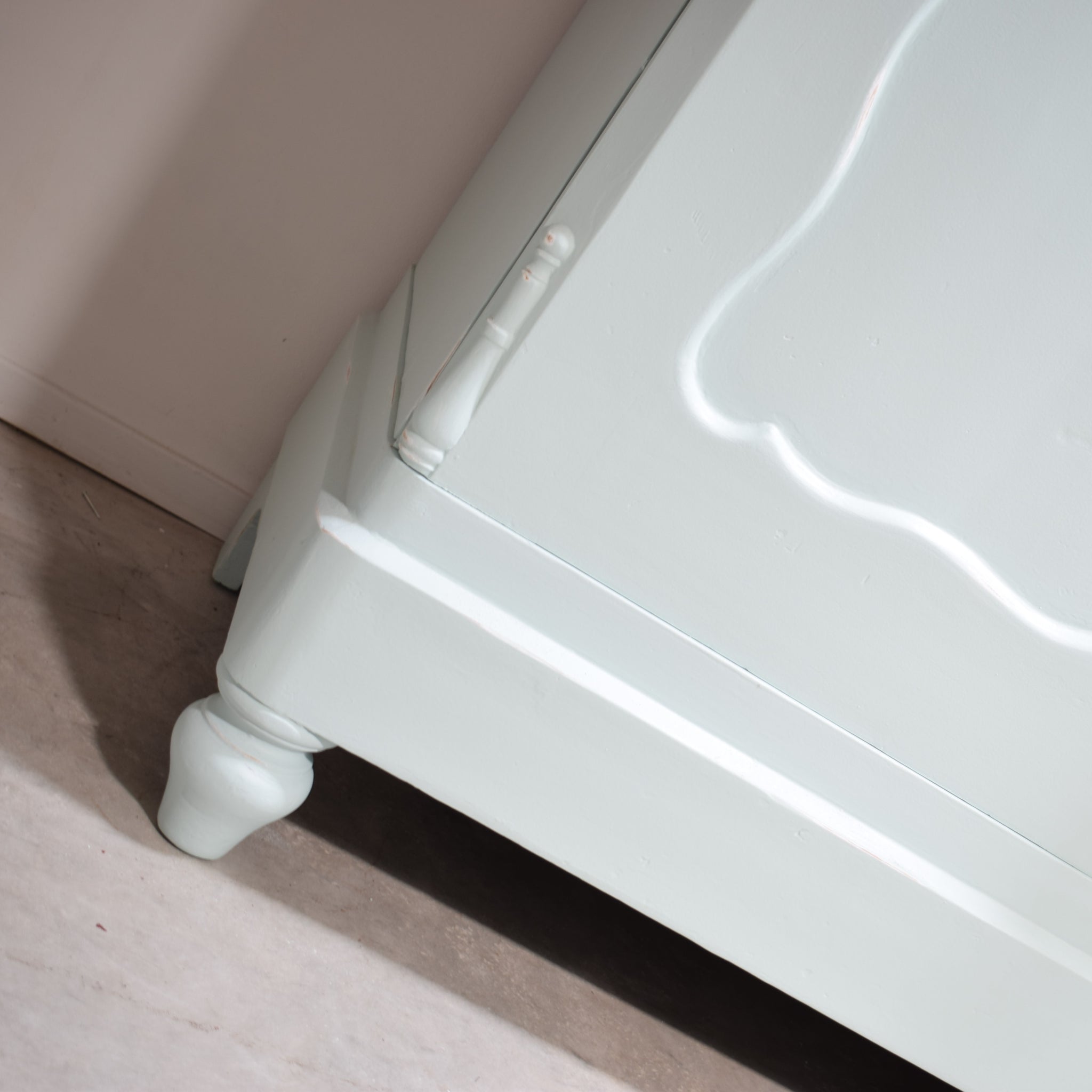 Brocante biedermeier kledingkast 'Claire' - Mint