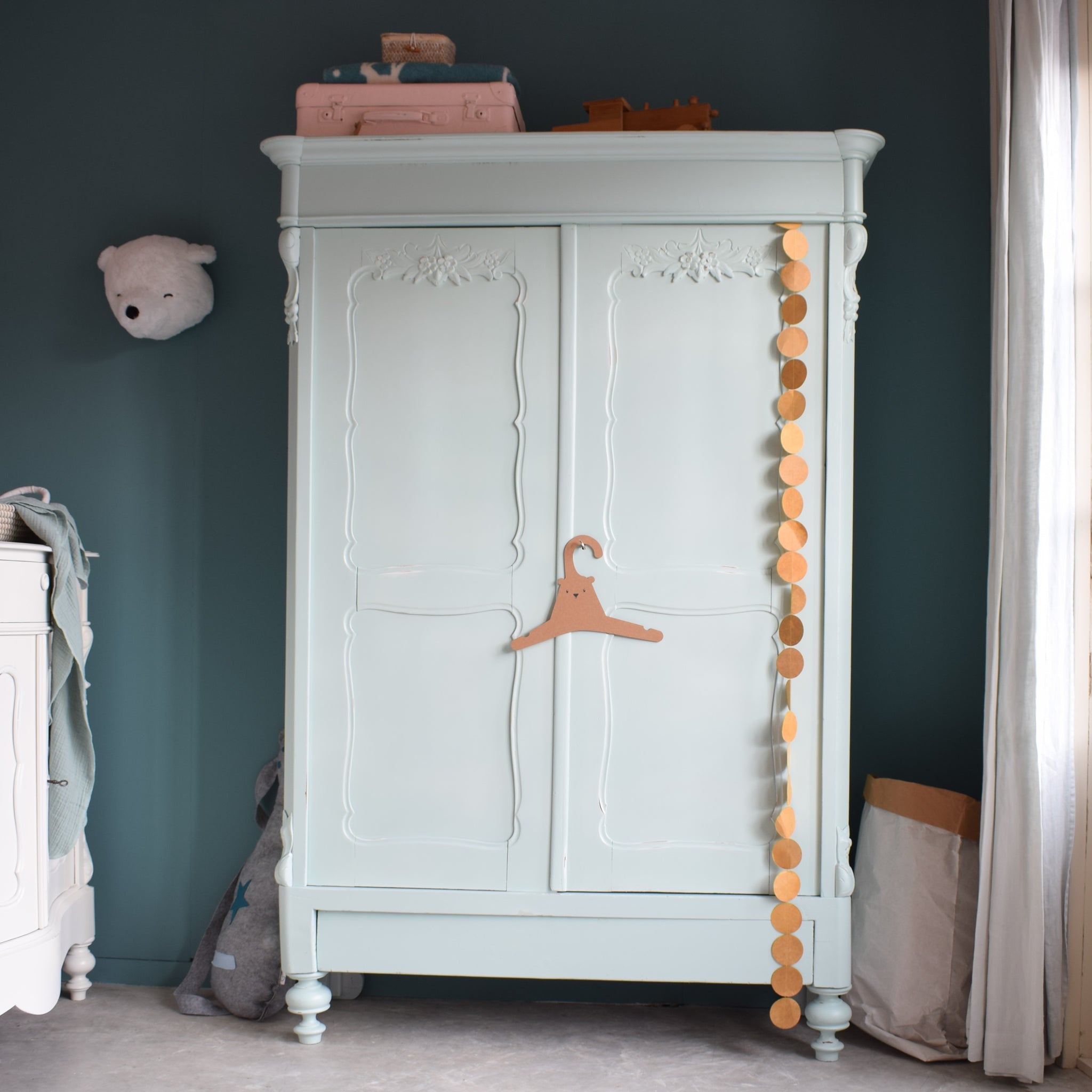 Biedermeier kast / kledingkast 'Carlos' - Mint