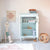 Vintage meidenkast met glas 'Maartje' - Mint