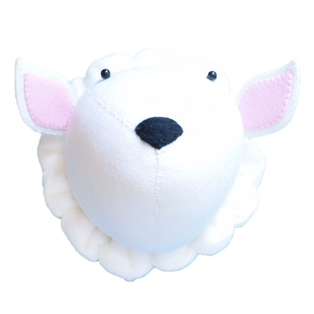 dierenkop-schaap-wit-wanddecoratie